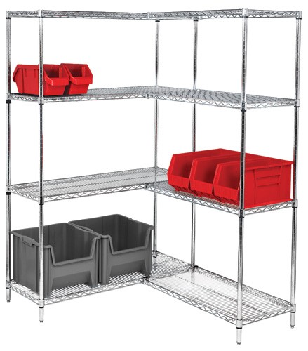 WR86-3672C Chrome Wire Shelving Starter Kit