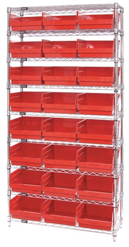 Wire Rack Bins WR9-216 Wire Shelving Shelf Bin System - Complete Wire Package
