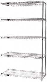 AD74-2442C-5 Chrome Wire Shelving Add-On Kit